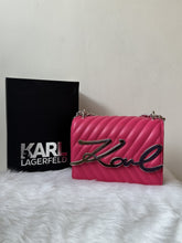 Karl Lagerfeld Quilted Sling With Original Box PINK